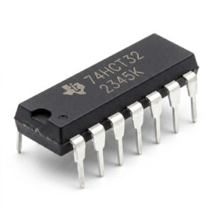 74HCT32 Quad 2-Input OR Gate Logic IC in a 14-pin DIL package for electronics repair and restoration.