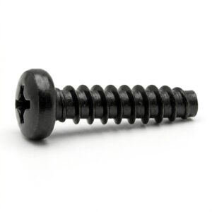 Black pan-head self-tapping screw for Sinclair ZX Spectrum 128K +3 case.