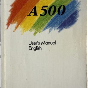 Original Commodore Amiga 500 User's Manual front cover with classic Commodore Amiga logo