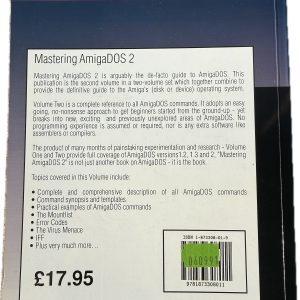 Rear cover of Mastering Amiga DOS 2 Volume 2 showing advanced scripting and programming topics