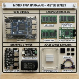 MiSTer FPGA Hardware: DE10-Nano, 128MB SDRAM & IO Boards
