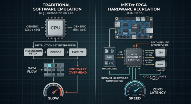 MiSTer-FPGA-emulation-history DE10-Nano stack